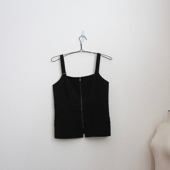 Opening Ceremony Tops - Opening Ceremony black front zip tank top size 4